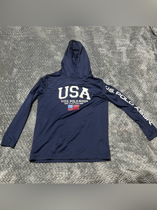 U.S. Polo Assn. Other - U.S. Polo Assn. Kids Navy Blue USA Hooded Swim Rashguard